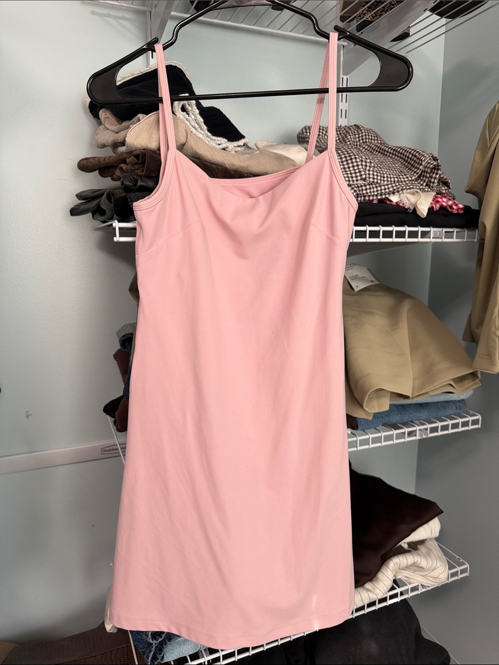 lululemon athletica Pink Slip Dress with Spaghetti Straps